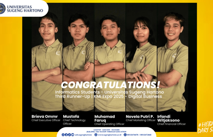 Catetify Team of Universitas Sugeng Hartono Students Wins Third Runner-Up at KMI Expo 2025